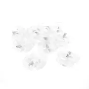 Clear Plastic 4.5mm Dia Two Holes Spring Lanyard Cord Locks Toggles 10 Pcs