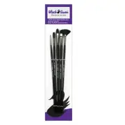 Black Swan Synthetic Red Sable Long Handle Brush Explorer (Set of 5)
