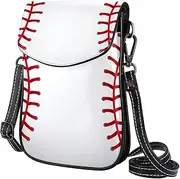 [FVQL] Crossbody Bag for Women, Purse, Messenger Bag, Shoulder Bag, baseball pattern