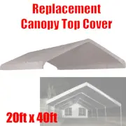 20 x 40 feet Roof Top Cover White Tarp for Replacement Outdoor Canopy Heavy Duty