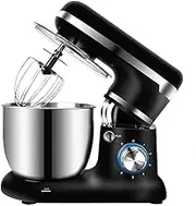 Stand Mixer, 6-speed Dough Mixer with Tilting Head-5Qt Stainless Steel Bowl, Including Beater, Dough Hook, Whisk and Splash Guard, Low Noise