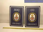 Qty = 16 (1 Set of 16) USS Stout Signs