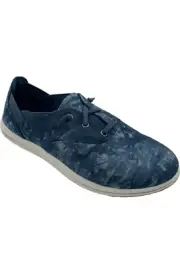 Clarks Cloudsteppers Canvas Lace-Up Shoes Breeze Ave 2 Denim Interest