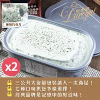 在飛比找momo購物網優惠-【杜老爺Duroyal】薄荷巧克力冰淇淋3LX2盒(外盒尺寸