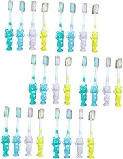 SHERCHPRY 24Pcs Bear Shaped Toothbrush Soft Bristles for Oral Care Ergonomic Design Safe for Little Hands