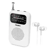 J-777 Pocket Radios Portable AM FM Small Walkman Radio with Best White