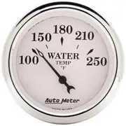 Autometer Old Tyme White Water Temperature Gauge Electric - 100 - 250 F, Short Sweep, AU1638