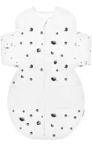 Happiest Baby SNOO Sleep Sack Swaddle Organic Cotton Ivory Planets Small 0-2 Mth