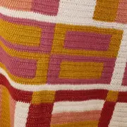 Herrschners® Peachy Patchwork Blanket Crochet Kit