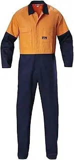 [Hard Yakka] Men's Foundations Hi-Visibility Two Tone Cotton Drill Coverall