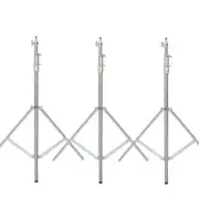 290 cm Tripod Heavy-Duty Foldable Light Stand with Wheels for Photo Studio (3...