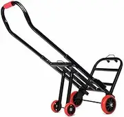CVBFDB Portable Folding Dolly, Grocery Shopping Cart, Heavy Duty Utility Wagon with 4 Rubber Wheels