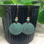 2.5” Bronze-tone Earring Set Bohemian Retro Drop Dangle Hook New Free Ship 7094