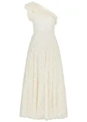 Needle & Thread Raindrop Embellished One-shoulder Tulle Gown - Cream - 10 (UK10 / S) 10 (UK10 / S)