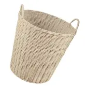 Plastic Woven Laundry Basket Small Wicker with Handles Child Baby