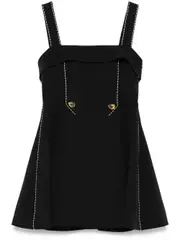 [Stine Goya] adjustable-straps mini dress M Black