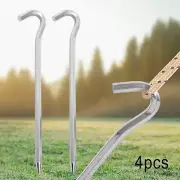 4Pcs Tent Stakes Tent Pegs Ultralight Beach Spikes Ground Nails Camping Tent