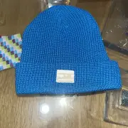 Patagonia Youth Logo Beanie in Belay Blue Skyline Logo OSFA NWT