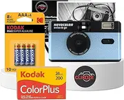 35mm Film Camera Bundle Includes Swiss+Go Novocolor Analogue Camera with Kodak ColorPlus 24 EXP Film, Batteries and Tips Card