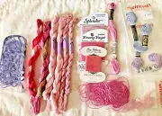 Needlepoint Embroidery Thread Collection Lot of 14 Overdyed Floss Silk Rayon