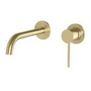 Wall Basin Bath Mixer Set Trim Kit Only 60mm Backing Plate Brushed Gold Phoenix