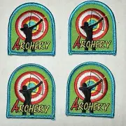 Lot of 4 NEW Girl Scout Patches ~ ARCHERY~ Bow Arrow Target Class
