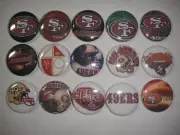 49ers 15 flat back buttons or pin badges cabochons embellishments magnets