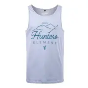 Hunters Element Panorama Mens Singlet Light Blue L