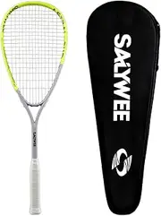 Generic Carbon Fiber Frame Squash Racket Tear Drop Squash Racquet Multifunctional with Bag Squash Paddle for Beginners Office Outdoor