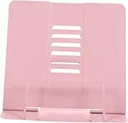 TEMPNAP 1Pc Adjustable Book Holder for Students Desktop Reading Stand with Comfortable Angle for Reading Tablets Music Lightweight Pink