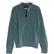 Vineyard Vines XS Green Half Zip Merino Wool Sweater Pullover