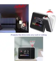 Calendar Alarm Clock Projector With Temperature Humidity Display Weather Station