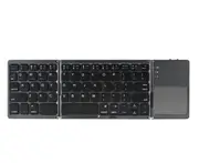 K18 Ultra-thin Wireless 3 Folding Keyboard Ipad Mobile Phone Tablet with Touchpad Bluetooth Keyboard 3 System Compatible