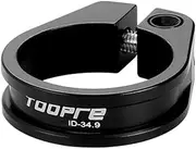 Bike Seat Post Clamp 31.8/34.9mm Bicycle Seatposts Clamps Aluminum Alloy Road Mountain Bicycle Bike Seat Post Seatpost Clamp Collar With Bolt Seat Clamp(34.9mm Black)