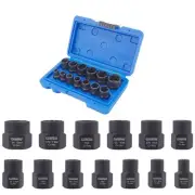 13-Piece Impact Bolt Nut Remover Set Nut Extractor Socket Bolt Remover Tool Set