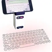 Heartbeat Laser Projection Keyboard, Bluetooth Virtual Keyboard with Keyboard/Mouse/Mobile Power/Mobile Bracket, Wireless Wired Connection Keyboard for Windows/iOS/Android