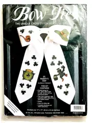 JCA "ST. PADDY'S DAY" UNIQUE CROSS STITCH BOW TIES DOOR DECORATION KIT 11" x 17"
