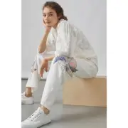 New Anthropologie x Forever That Girl Quilted Patchwork Trousers Size XL