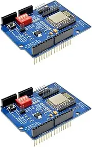 Wifi Extend Board, 2 Pcs ESP-12E Development Board, Wifi Motor Drive Expansion Board Shield Module for Arduino