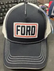 FORD OFFICIALLY LICENSED NAVY BLUE / WHITE HAT ADJUSTABLE CAP NEW WITH TAGS