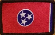 Tennessee State Flag Patch W/ VELCRO® Brand Fastener Tactical Military Black #4