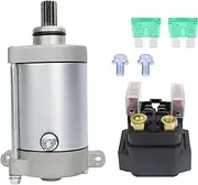 5KM-81890-00-00 Starter & Relay Compatible With Yamaha Grizzly 660 450 400 2002-2006 / Kodiak 450 400 2000-2006 / Wolverine 450