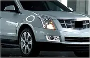QXLKJ Car Flashing 2Pcs LED Daytime Running Lights Compatible for Cadillac SRX 2012 2013 2014 2015 2016 DRL Fog Lamp Cover Turn Signal(White and Yellow)