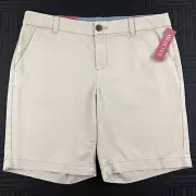 Merona Womens Size 8 Beige Khaki Cotton Long Bermuda Walking Shorts