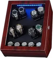 AutomaticWatchWinderBoxfor8Watches+5Storage5RotationModeQuietMotorWoodenWatchCase Needed KeYJ