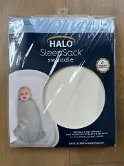 HALO SleepSack 3-Way Adjustable Cotton Swaddle Cream Newborn 0-3 Mos BRAND NEW