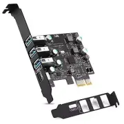 PCI-E to USB 3.0 C +3 A Expansion Card - Interface USB 3.0 4-Port Express Car...