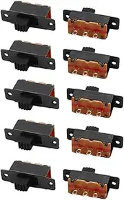 uxcell 10Pcs 2 Position 3P SPDT Micro Miniature PCB Slide Switch Latching Toggle Switch (Pack of 10)