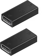 Displayport to Displayport Adapter Female to Female 8K60HZ Compatible Computer Host Laptop Mac Graphics Card External DP Monitor TV Projector Extender 2 Piece Set