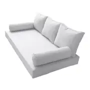 |COVER ONLY| Style3 Queen Piped Trim Daybed Mattress Bolster Pillow Covers AD105